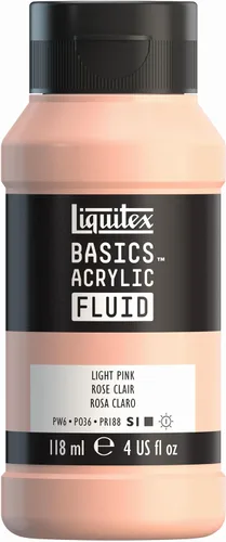 Vista 56 de Liquitex BASICS - Pintura acrílica fluida, botella de 4 onzas, tono permanente carmesí lizarina Super Versatile, Fine Art Pigments; Fluid