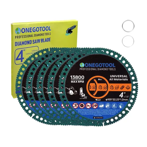 Vista 8 de Discos de corte indestructibles de 4-1/2 pulgadas para amoladora angular, ruedas de corte de 7/8" de diamante, herramienta de corte de metal, barra