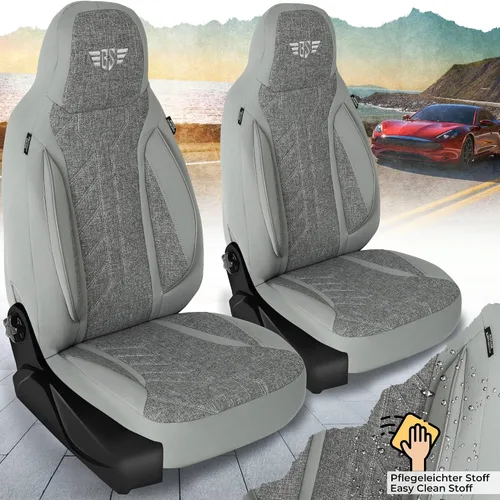 Vista 4 de BREMER SITZBEZÜGE Fundas de asiento personalizadas para VW Touran 2 PLKT208 PLKT208 - Gris