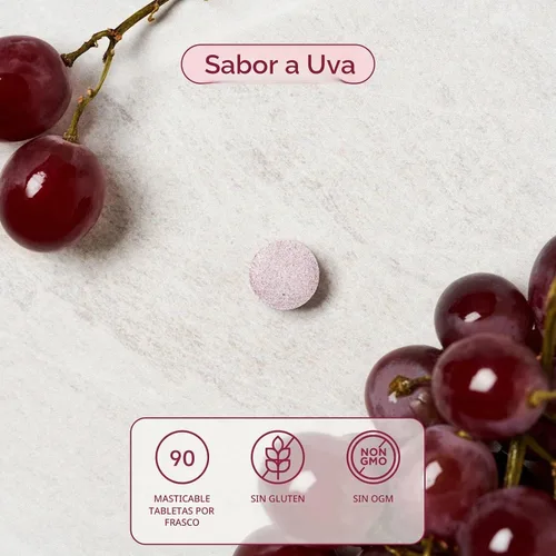 Vista 3 de Bariatric Advantage Probiótico masticable FloraVantage, sabor a uva, 90