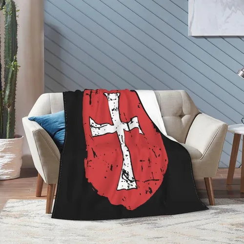 Vista 7 de Crusader Knights Templar Cross - Manta térmica, ligera, súper suave y cálida para todas las estaciones, para sofás