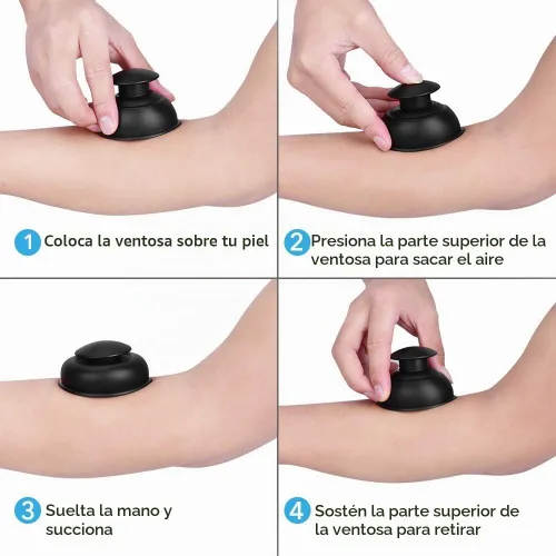 Vista 4 de Vasos de silicona para masajes, S
