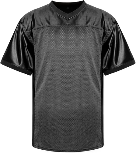 Vista 2 de MESOSPERO Camisetas de fútbol en blanco para hombre, de malla, poliéster, lisas, de fútbol, ropa deportiva, S-3XL, color negro, blanco, gris