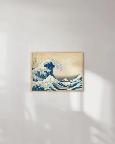 Vista 4 de HAUS AND HUES The Great Wave Print - Póster clásico de ondas Kanagawa, arte oceánico japonés, decoración de pared Hokusai, póster costero para Gran