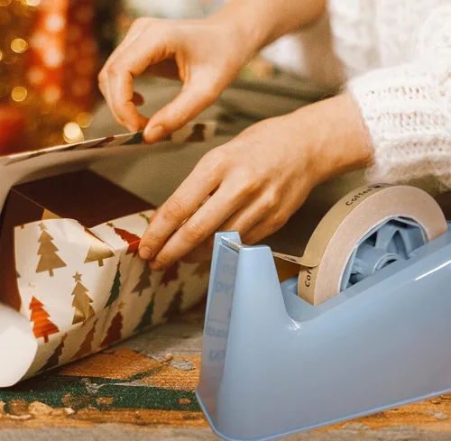 Vista 6 de Cinta de Gracias, Cinta de Sellado Marrón de Diseñador para Pequeñas Empresas, Pega Bolsa de Compras o Caja de Productos Horneados, Cafés, Regalos