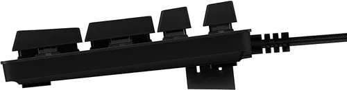 Vista 5 de Teclado mecánico para juegos Logitech G512 Lightsync RGB, diseño inglés de carbono, interruptor GX azul, carcasa de aluminio cepillado, paso USB