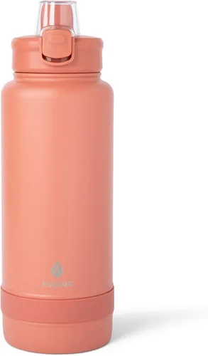 Vista 18 de Manna Botella de acero inoxidable con tapa de bloqueo a presión y boquilla para sorber - 16 onzas - Blazer Powder Coat