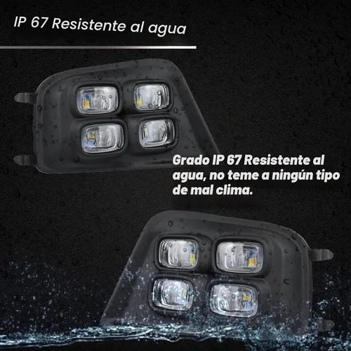 Vista 4 de Switchback - Lámpara LED antiniebla frontal color blanco y ámbar, luz intermitente LED intermitente para 2012-2015 compatible con accesorios Toyota