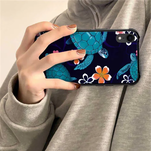 Vista 142 de Funda compatible con iPhone XR, diseño de elefantes africanos para niñas, diseño de patrón a prueba de golpes, antiarañazos, carcasa trasera