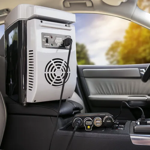Vista 2 de Wagan divisor y extensor de tomacorriente automotriz de 4 vías de 12V, divisor de potencia para mechero