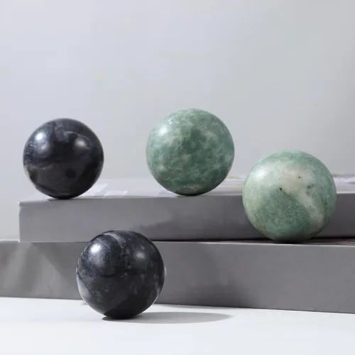 Vista 8 de MAGICLULU Bolas de Baoding sólidas, bolas de masaje para ejercicio de salud chino, bolas de masaje de piedra de mármol, bolas de baoding
