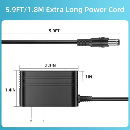 Vista 6 de Cable de alimentación para ProForm Elliptical Smart Strider 390 395 475 510 E, 480 490 500 600 LE, 400 700 510 EX, cable de carga para bicicleta