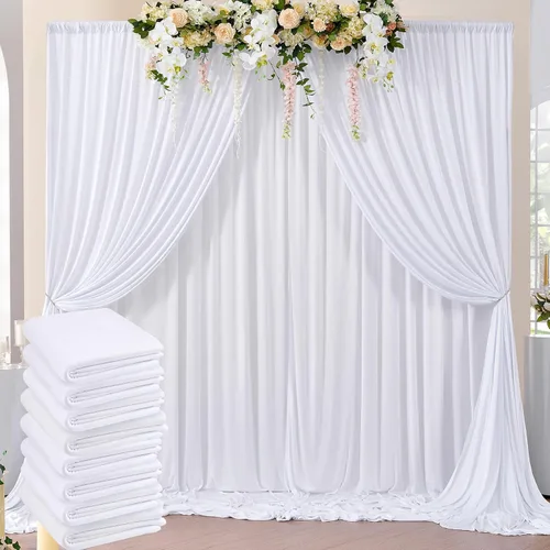 Vista 62 de Cortinas de fondo negras negras sin arrugas para fiestas, cortinas de tela gruesa para telón de fondo de fotos para cumpleaños, bodas, baby shower