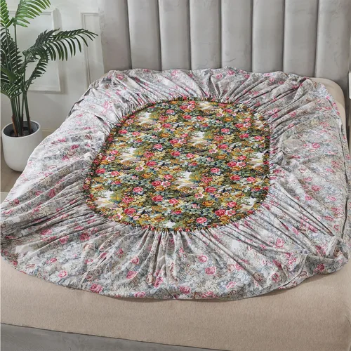 Vista 9 de FADFAY Juego de sábanas tamaño King de algodón cepillado de alta calidad, sábana bajera ajustable con bolsillo profundo, ropa de cama