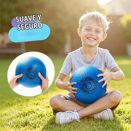 Vista 3 de EVERICH TOY Playground Balls Kickball, 6 or 12 Pack 8.5 Inch 4 Square Ball 8.5" Multicolor Air Touch