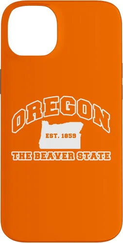 Vista 15 de iPhone 16 Oregon Souvenir Vacation Est 1859 The Beaver State Adults Case