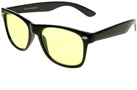 Vista 2 de Gafas de sol con montura de cuerno clásico con lentes tintadas de color raro