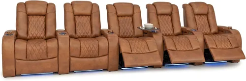 Vista 31 de Seatcraft Asientos de cine en casa Virtuoso LT Tawny Single reclinable Leonado