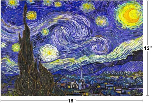 Vista 3 de Vincent Van Gogh La noche estrellada Van Gogh arte de pared impresionista estilo pintura naturaleza bosque decoración de pared paisaje cielo