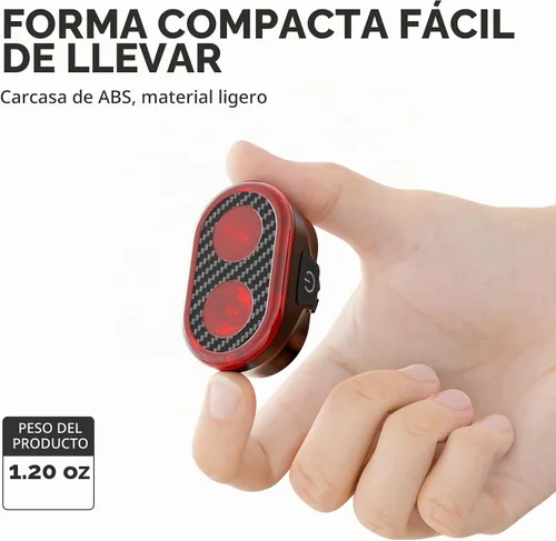 Vista 4 de Luz trasera para bicicleta, sensor de freno inteligente, parte trasera de bicicleta, luz principal + subluz de encendido/apagado automático, 4 x 5