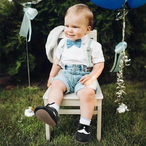Vista 6 de ESTAMICO Zapatos para bebés niños Prewalker PU Sneakers