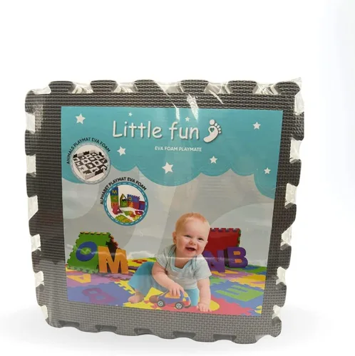 Vista 7 de Alfombra de juego grande para bebé con valla, 36 piezas de 12 x 12. Tapete de juego suave y no tóxico para niños pequeños, rompecabezas de juego