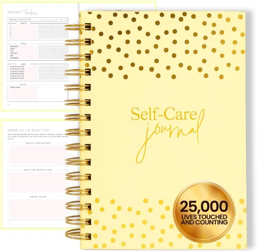 Vista 10 de Diario diario de cuidado personal para mujeres, A5, diario de bienestar con indicaciones, diario de objetivos de regalo para mujeres para felicidad