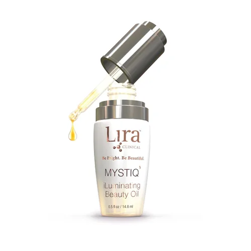 Vista 3 de Lira Clinical MYSTIQ iLuminating Beauty Oil - Aceite facial de vitamina C con extracto de células madre vegetales, hidrata la piel con argán, baobab