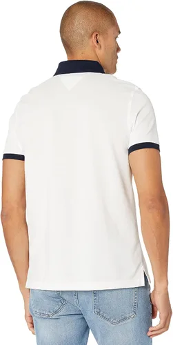 Vista 2 de Tommy Hilfiger Men's Short Sleeve Cotton Pique Flag Polo in Regular Fit