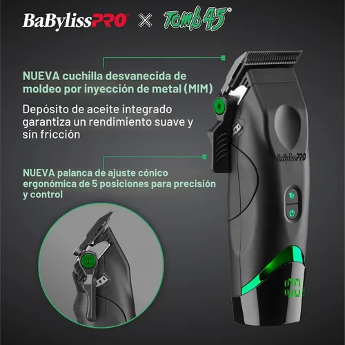 Vista 2 de BaBylissPRO x Tomb45 Wireless Charging Hair Clipper