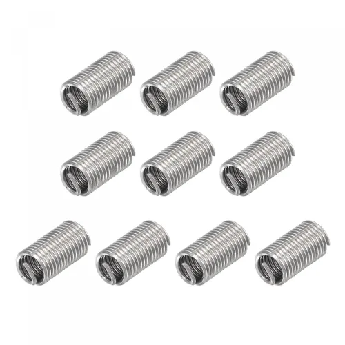 Vista 23 de uxcell 50 piezas de insertos de rosca de alambre 1/2-13 UNC 1D (1/2 ") 304 de acero inoxidable helicoidal tipo helicoidal kit de reparación de rosca