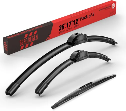 Vista 39 de BERG REGEN Escobillas limpiaparabrisas de 15"+15" con escobilla trasera de 13" - Juego de repuesto automotriz para Jeep Wrangler JK 2008 2009 2010