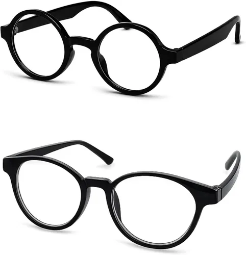 Vista 8 de KD01 - Gafas redondas para disfraz de bebé de 0 a 24 meses Redondo negro-transparente