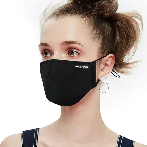 Vista 11 de Máscara antipolvo, mascarilla bucal de algodón PM2.5 lavable y reutilizable, Protección contra el germen de la gripe, Máscara de respirador