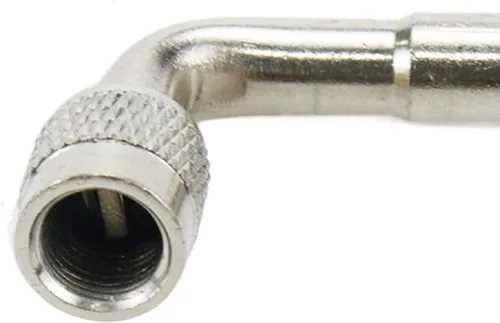 Vista 4 de Modengzhe 4 piezas de extensores de vástago de válvula de neumático de 90 grados H62, adaptadores de extensión de válvula de latón para neumáticos