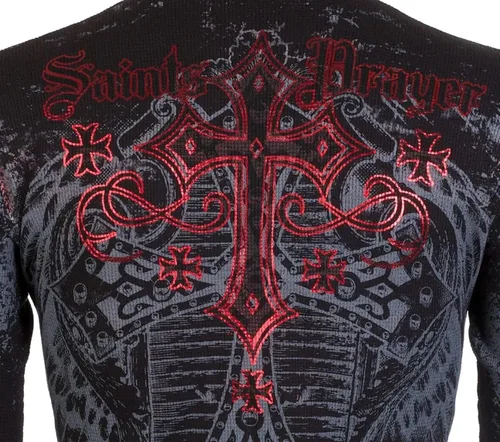 Vista 8 de Archaic by Affliction - Camisa térmica de manga larga para hombre, Negro, XXL