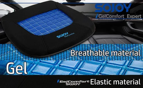 Vista 6 de Cojín de gel Sojoy IGelComfort para coxis, ortopédico, Negro