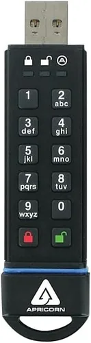 Vista 2 de Apricorn 16GB Aegis Secure Key FIPS 140-2 Nivel 3 Validado 256-bit Cifrado USB 3.0 Flash Drive (ASK3-16GB)
