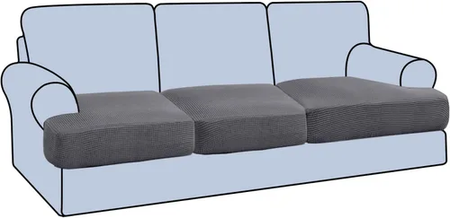 Vista 30 de H.VERSAILTEX Funda elástica para sillón con cojín en forma de T, fundas de cojín en T para sillón y sofá de sala de estar, funda para sofá, funda