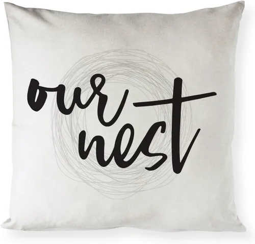 Vista 27 de The Cotton & Canvas Co. Home is Wherever I'm with You - Funda de almohada, funda de cojín, funda de almohada decorativa