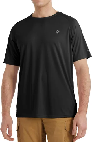 Vista 18 de NAVISKIN Camisas de protección solar UPF 50+ para hombre, de manga larga, de secado rápido, ligeras Negro