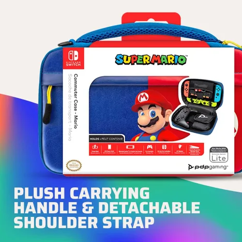 Vista 5 de PDP Gaming Commuter Case with Carrying Handle & Removeable Shoulder Strap - Nintendo Switch