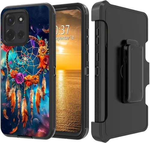 Vista 187 de Funda para Moto G Stylus 5G 2023 con funda de clip para cinturón y soporte, resistente de doble capa, resistente a prueba de golpes, para Motorola