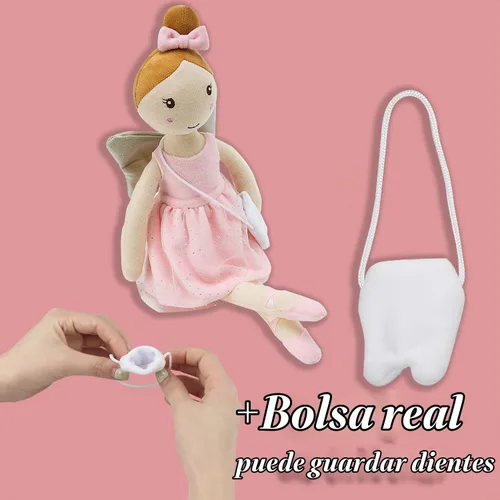 Vista 4 de free-space Muñeco de ballet de felpa suave con bolsa de dientes pequeños para niños, regalos de Navidad y cumpleaños