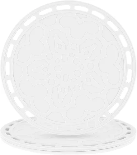 Vista 17 de Salvamanteles de silicona grandes y redondos de silicona para platos calientes y ollas calientes, almohadillas calientes para encimeras, mesas