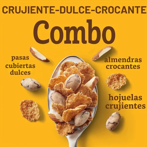 Vista 3 de Cereal de pasas y nueces, cereal alto en fibra, hecho con grano entero, 20.8 oz