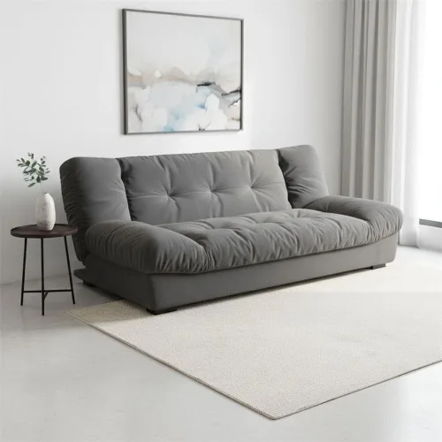 Vista 7 de Sofá futón extraíble resistente a desgarros, sofá futón convertible estilo moderno y simple con respaldo acolchado para sala de estar, apartamento