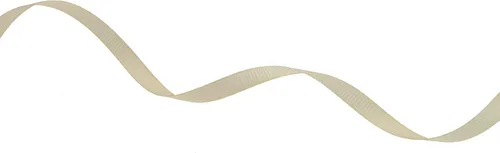 Vista 2 de Cinta de grogrén sólido de 100 yardas cada rollo, 100% poliéster (1/4", beige)