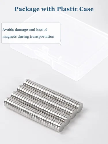 Vista 7 de SMARTAKE 100 imanes para refrigerador, imanes redondos pequeños de 0.39 x 0.08 pulgadas, imanes de neodimio multiusos de alta calidad para nevera