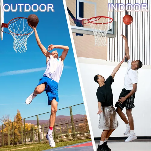 Vista 6 de LAO XUE Red de Baloncesto para Exteriores, (7.16 oz) 12 Bucles Red de Baloncesto Profesional de Servicio Pesado de Repuesto, Resistente a Todo Clima
